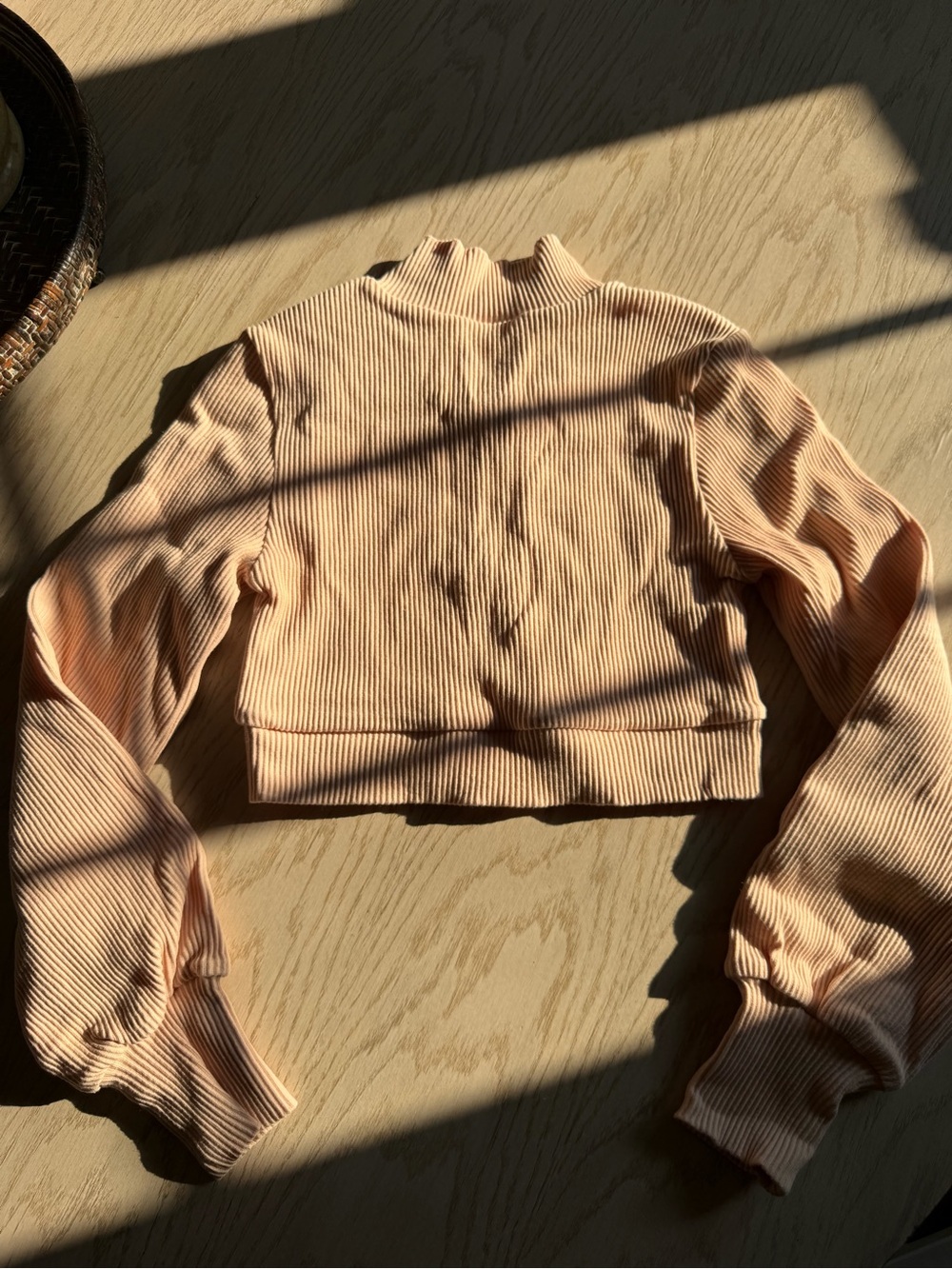 NWT Bo+Tee Cropped Ribbed Zip-Up Jacket - Picture 5 of 5
